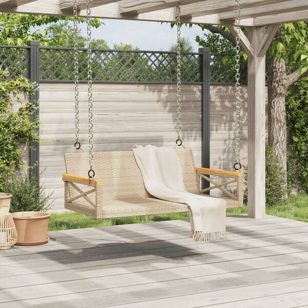 vidaXL Patio Swing Bench Beige