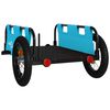 vidaXL Bike Trailer Blue Oxford Fabric and Iron