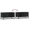 vidaXL TV Cabinet Black Engineered wood Medium TV Cabinet Rectangular