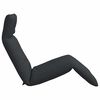 vidaXL Sun Lounger Black Oxford fabric, metal, foam 68.9x21.3x3.3 in