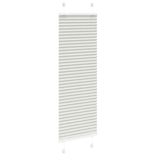 vidaXL Pleated Blind Light grey 100% Polyester 39.4 x 39.4 in