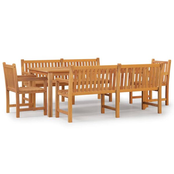 vidaXL Garden Dining Set Teak Solid Teak Wood Large Durable