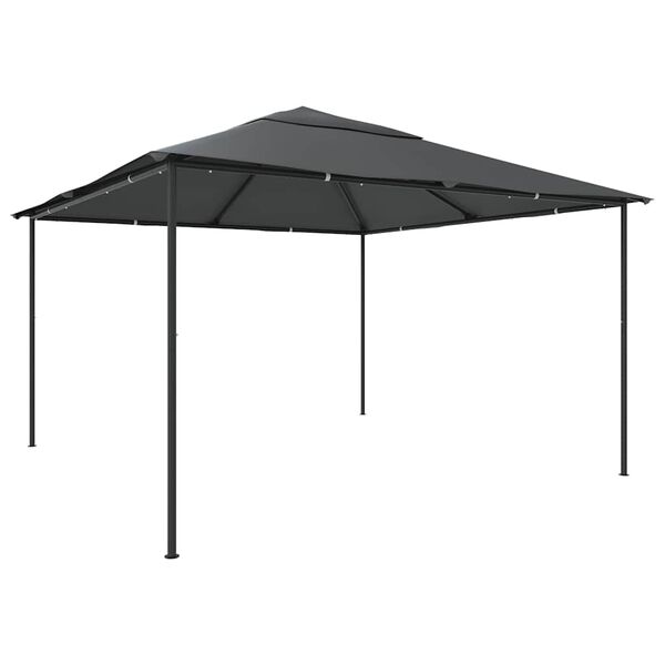 vidaXL Gazebo Anthracite Steel Large Foldable Gazebo Square