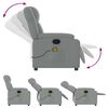 vidaXL Massage Recliner Chair Light Gray