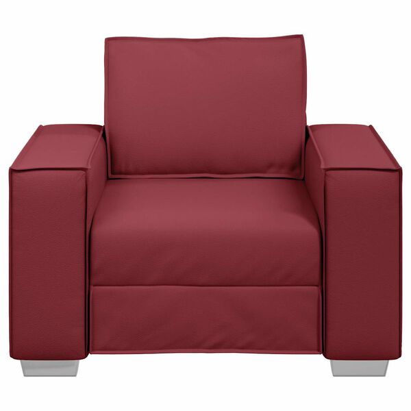 vidaXL Sofa Wine Red 38.98 x 30.71 x 33.07 in Fabric