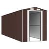vidaXL Garden Shed Dark Brown Galvanized Steel Large Garden Shed