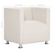 vidaXL Armchairs Cream Polyester upholstery, Wooden frame, Chrome legs