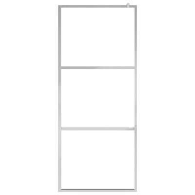 vidaXL Walk-in Shower Wall with Half Frosted ESG Glass 39.4"x76.8"