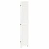 vidaXL Room Divider 5 Panels White Solid Wood Paulownia