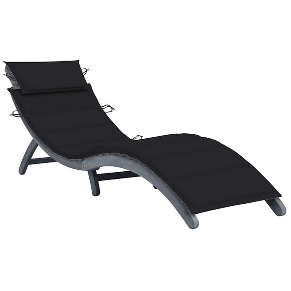 vidaXL Sun Lounger Grey