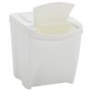vidaXL Stackable Garbage Bin Boxes 4 pcs White 26.4 gal Polypropylene