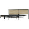 vidaXL Bed Frame Sonoma Oak Steel 72 x 84 in Bed Frame Rectangular
