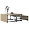 vidaXL Nesting Coffee Table Set of 2 Sonoma oak, Black