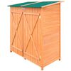 vidaXL Garden Shed Natural wood with green roof