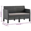 vidaXL Garden Lounge Set Anthracite Polypropylene 4 Piece Set