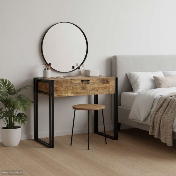 vidaXL Bedroom Dressing Tables Brown 90 x 50 x 75 cm Solid Mango wood