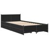 vidaXL Bed Frame Black Engineered wood, steel Small Single Bed Frame