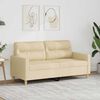 vidaXL 2-seater Sofa Cream Fabric (100% polyester), metal, textilene