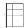 vidaXL Shower Enclosure ESG 39.4"x55.1" Black
