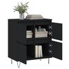 vidaXL Sideboard Black Engineered wood, Iron Medium Sideboard