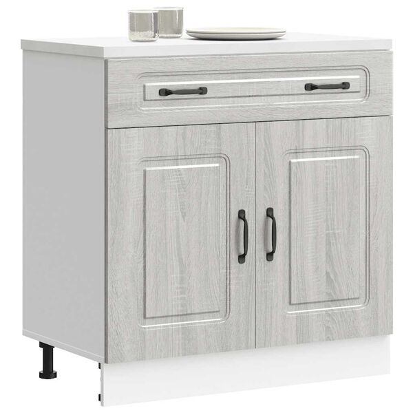 vidaXL Kitchen Base Cabinet Grey Sonoma Engineered Wood