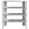 vidaXL Shoe Rack Concrete grey Engineered wood Slim Shoe Rack