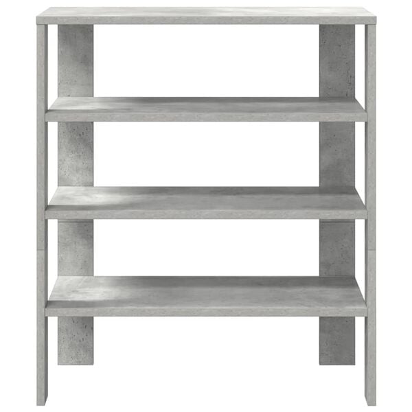 vidaXL Shoe Rack Concrete grey Engineered wood Slim Shoe Rack