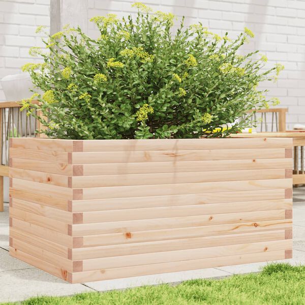 vidaXL Garden Planter Natural Wood Solid Pine Wood Large