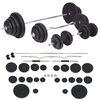 vidaXL Weight Bench with Weight Rack, Barbell and Dumbbell Set 264.6 lb