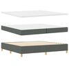 vidaXL Box Spring Bed with Mattress Dark Grey 78.74 x 78.74 in Fabric