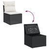 vidaXL Garden Sofa Set Black, Cream white PE Rattan Large