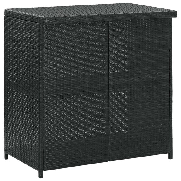 vidaXL Bar Set Black, Cream White PE rattan, steel, polyester Compact
