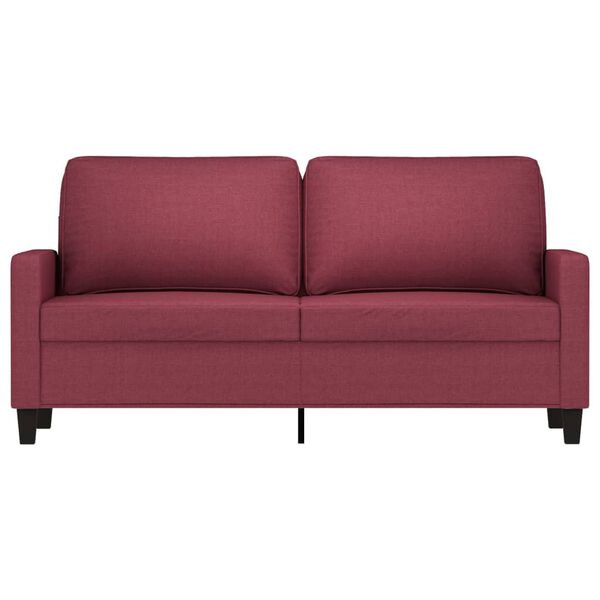 vidaXL 2-seater Sofa Wine Red Fabric (100% polyester), metal, textilene