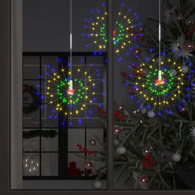 vidaXL Outdoor Christmas Firework Lights 4 pcs Multicolor 7.9" 560 LEDs