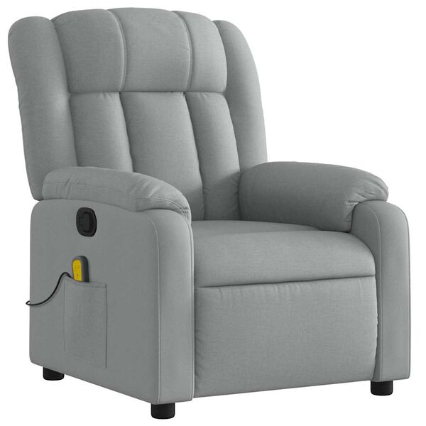 vidaXL Massage Recliner Chair Light Gray
