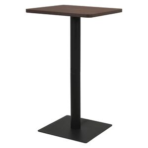 vidaXL Bar Table Dark Ash and Black