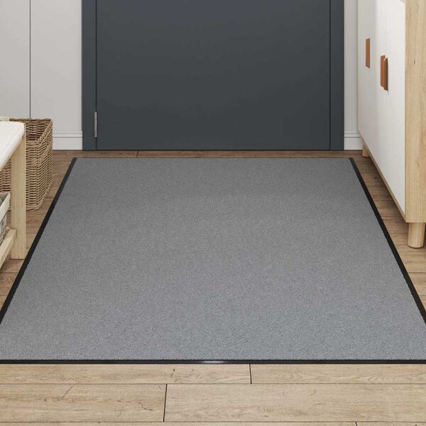 vidaXL Doormat Grey Polypropylene with PVC backing 45.3 x 78.7 in
