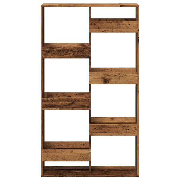 vidaXL Bookcase Old Wood Engineered Wood Bookcase Rectangular Modern
