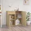 vidaXL Sideboard Sonoma oak Engineered wood 31.5 x 14.2 x 29.5 in