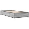 vidaXL Bed Frame Grey sonoma Engineered wood, metal, plywood Single