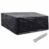 vidaXL Garden Furniture Cover Black Polyethylene Large UV-resistant