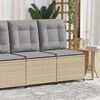 vidaXL Reclining Patio Sofa Beige with light grey cushions
