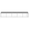 vidaXL Dog Cage Grey Galvanized Steel Large Strong Dog Cage