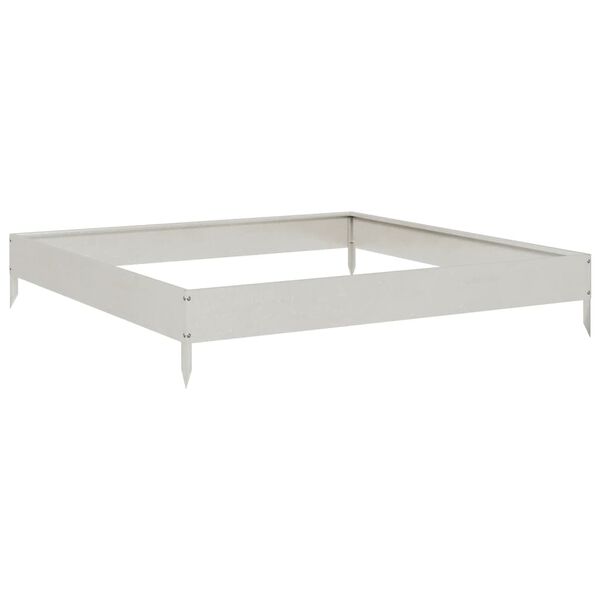 vidaXL Garden Raised Bed Silver Stainless Steel Medium Heat-resistant