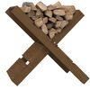vidaXL Log Holder Honey Brown 18.5x15.6x18.9" Solid Wood Pine