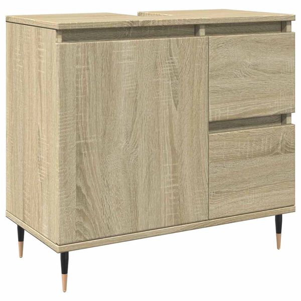 vidaXL Bathroom Sink Cabinet Sonoma oak Engineered wood