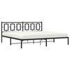 vidaXL Bed Frame Black Steel 76.0 x 80.0 in Bed Frame Rectangular
