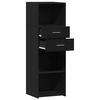 vidaXL Highboard Black Engineered wood Medium Highboard Rectangular