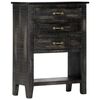 vidaXL Sideboard Black Solid mango wood, engineered wood Medium
