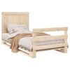 vidaXL Bed Frame Pine Pinewood Twin Durable Bed Frame Rectangular